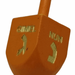 Orange Wood Dreidel
